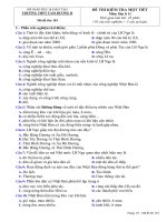 Đề kiểm tra 1 tiết HK2 môn Địa lí 11 năm 2019-2020 có đáp án - Trường THPT Tam Dương 2