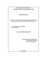 Nghiên cứu ảnh hưởng ràng buộc môi trường đến qui hoạch năng lượng tổng thể ở việt nam 