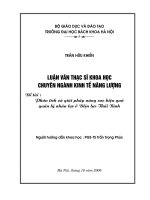 Phân tích và một số giải pháp nâng cao hiệu quả quản lý nhân lực ở điện lực thái bình 