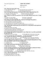 Đề kiểm tra 45 phút HK2 môn Lịch sử 11 năm 2019-2020 - Trường THPT Nguyễn Thị Một