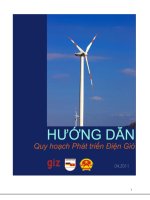 TÀI LIỆU ĐIỆN GIÓ - HƯỚNG DẪN QUY HOẠCH PHÁT TRIỂN ĐIỆN GIÓ