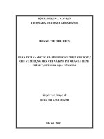 Phân tích và một số giải pháp hoàn thiện chế độ tự chủ về sử dụng biên chế và kinh phí quản lý hành chính tại tỉnh bà rịa vũng tàu 