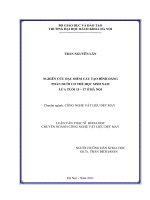 Nghiên cứu đặc điểm cấu tạo hình dáng phần dưới cơ thể học sinh nam lứa tuổi 15   17 ở hà nội 