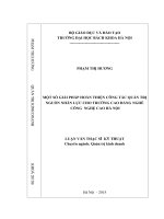 Một số giải pháp hoàn thiện công tác quản trị nguồn nhân lực cho trường cao đẳng nghề công nghệ cao hà nội 