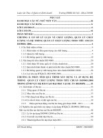 Nghiên cứu quá trình xây dựng và áp dụng hệ thống quản lý chất lượng ISO 9001 2008 trong lĩnh vực đào tạo hệ đại học tại dự án HEDSPI trường đại học bách khoa hà nội 