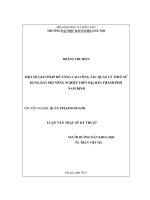 Một số giải pháp để nâng cao công tác quản lý thuế sử dụng đất phi nông nghiệp trên địa bàn thành phố nam định 