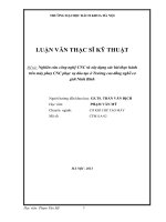 Nghiên cứu công nghệ CNC và xây dựng các bài thực hành trên máy phay CNC phục vụ đào tạo ở trường cao đẳng nghề cơ giới ninh bình