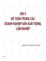 Bài giảng Kế toán doanh nghiệp thương mại: Bài 5 - ThS. Đoàn Thị Trúc Quỳnh