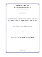 Hoạch định chiến lược kinh doanh cho công ty cổ phần kết cấu kim loại và lắp máy dầu khí giai đoạn 2012 2016 