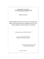 Phân tích thực trạng công tác quản lý vận hành lưới điện và giải pháp nhằm nâng cao hiệu quả quản lý vận hành lưới điện tại công ty điện lực thanh trì 