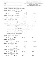 Đề kiểm tra 1 tiết chương 4 môn Đại số & Giải tích 11 năm 2019-2020 - Trường THPT Sông Đốc