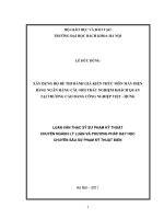 Xây dựng bộ đề thi đánh giá kiến thức môn máy điện bằng ngân hàng câu hỏi trắc nghiệm khách quan tại trường cao đẳng công nghiệp việt   hung 