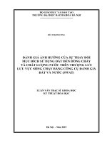 Đánh giá ảnh hưởng của sự thay đổi mục đích sử dụng đất đến dòng chảy và chất lượng nước trên thượng lưu lưu vực sông chảy bằng công cụ đánh giá đất và nước SWAT 