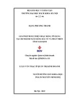 Giải pháp hoàn thiện hoạt động tín dụng tại chi nhánh ngân hàng đầu tư và phát triển tỉnh nam định 