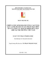 Chiến lược kinh doanh nâng cao năng lực cạnh tranh về sản phẩm máy biến áp của công ty TNHH ABB tại thị trường việt nam 