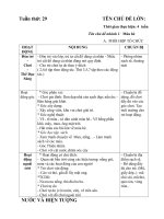 giáo án phụ tuần 29: chủ đề: nước và hiện tượng tự nhiên nhnahs 1: mùa hè
