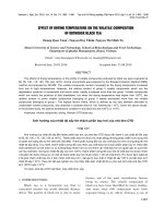 Ảnh hưởng của nhiệt độ sấy lên thành phần bay hơi của chè đen OTD