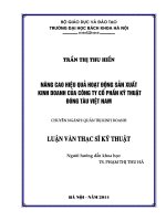 Nâng cao hiệu quả hoạt động sản xuất kinh doanh của công ty cổ phần kỹ thuật đóng tàu việt nam 