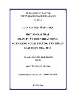 Một số giải pháp nhằm phát triển hoạt động ngân hàng ngoại thương tân thuận giai đoạn 2006 2010 