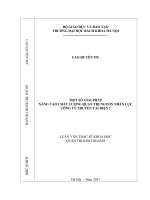 Một số giải pháp nâng cao chất lượng quản trị nguồn nhân lực công ty truyền tải điện 1 