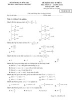 Đề kiểm tra 45 phút HK2 môn Đại số & Giải tích 11 năm 2019-2020 có đáp án - Trường THPT Đoàn Thượng