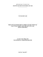 Một số giải pháp hoàn thiện nguồn nhân sự tại ủy ban nhân dân huyện yên lạc tỉnh vĩnh phúc 