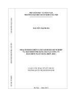 Hoạch định chiến lược kinh doanh nghiệp vụ bảo hiểm phi hàng hải tại công ty bảo hiểm ngân hàng BIDV BIC 