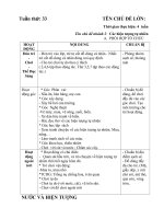 giáo án phụ tuần 33: chủ đề: nước và hiện tượng tự nhiên nhánh 2:các hiện tượng tự nhiên