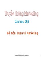 Slide Bài giảng Truyền Thông Marketing 2020