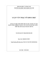 Quản lý nhà nước đối với các dự án đầu tư xây dựng công trình sử dụng vốn ngân sách nhà nước trên địa bàn quận hai bà trưng 