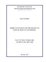 Nghiên cứu dự đoán tuổi thọ mỏi kết cấu dưới tác dụng của tải khí động 