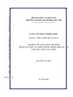 Nghiên cứu xây dựng mô hình động lực học và thiết kế hệ thống điều khiển cho máy phay CNC mini 