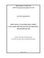 Phân tích và giải pháp phát triển làng nghề trên địa bàn huyện hoài đức thành phố hà nội 