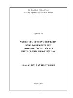 Nghiên cứu hệ thống điều khiển đồng bộ điện thuỷ lực đóng mở van thuỷ lợi thuỷ điện ở việt nam 