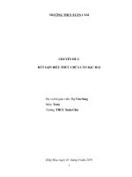 111 SKKN toán 9 rút gọn căn bậc HAI 