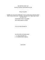 Nghiên cứu xây dựng định mức năng lượng bằng phương pháp phân tích đường bao áp dụng cho nhà máy nhiệt điện than tại việt nam 