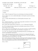 Đề kiểm tra 1 tiết HK2 môn Vật lí 11 năm 2019-2020 có đáp án - Trường THPT Tân Bình