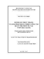 Đánh giá thực trạng và giải pháp hoàn thiện công tác quản trị nhân sự tại VNPT bắc giang 