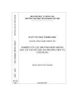 Nghiên cứu các phương pháp nhúng dấu ẩn vào dữ liệu đa phương tiện và ứng dụng 