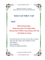 Phân tích hoạt động thanh toán quốc tế tại ngân hàng thương mại cổ phần công thương việt nam chi nhánh an giang 