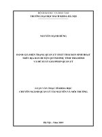 Đánh giá hiện trạng quản lý chất thải rắn sinh hoạt trên địa bàn huyện quỳnh phụ tỉnh thái bình và đề xuất giải pháp quản lý 