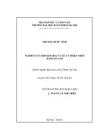 Nghiên cứu hợp kim hóa và xử lý nhiệt thép MANGAN cao 