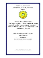 Tìm hiểu về quy trình phân tích cơ bản cổ phiếu tại công ty TNHH MTV chứng khoán maybank kim eng chi nhánh an giang 