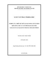 Nghiên cứu thiết kế chế tạo máy đóng gói tự động kiểu đứng cho các sản phẩm dạng hạt rời năng suất cực đại 40 túi với dung tích IDCM3 