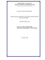 Khuyếch đại quang sợi và ứng dụng trong truyền dẫn quang WDM 