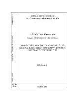 Nghiên cứu ảnh hưởng của một số yếu tố công nghệ đến độ bền đường may  dán trên sản phẩm từ vải tráng phủ 