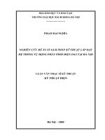 Nghiên cứu đề xuất giải pháp kỹ thuật lắp đặt hệ thống tự động phân phối điện DAS tại hà nội 