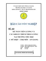 Kế toán tiền lương và các khoản trích theo lương tại trường tiểu học c mỹ hiệp chợ mới an giang 