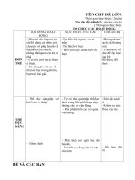 Giáo án tuần 2: lớp học của bé Chủ đề: bé và các bạn