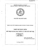 Thiết kế phần mềm hỗ trợ giảng dạy môn lý thuyết đồ thị 